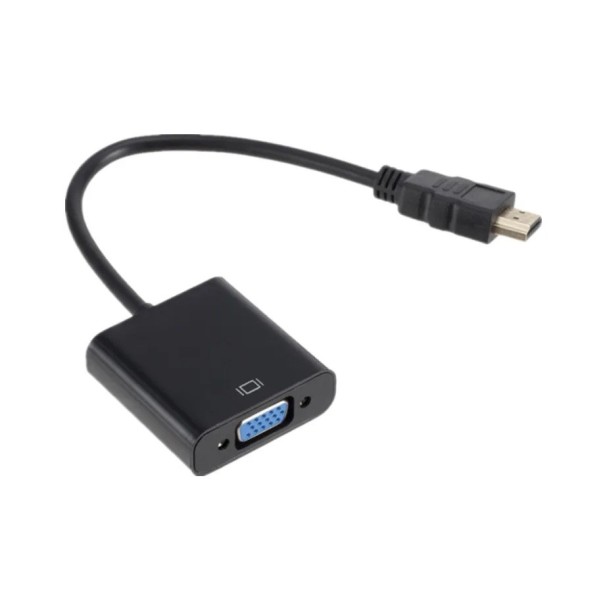 Redução HDMI para VGA Conversor de sinal digital Adaptador para monitor Projetor TV Compatível com PC Computador portátil Consola de jogos Plug preto