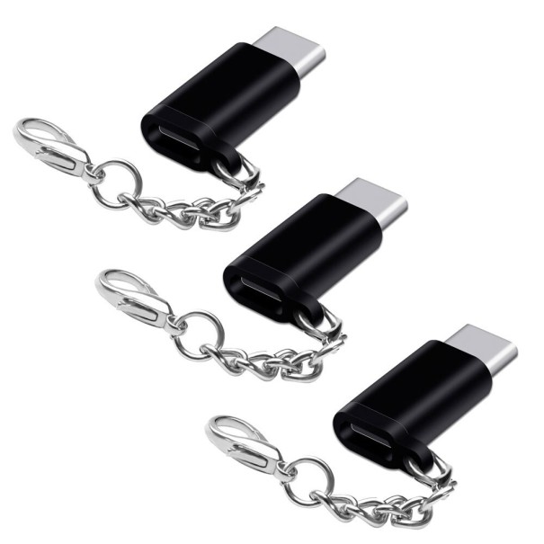 Redução Micro USB para USB-C 3 pcs K54 preto