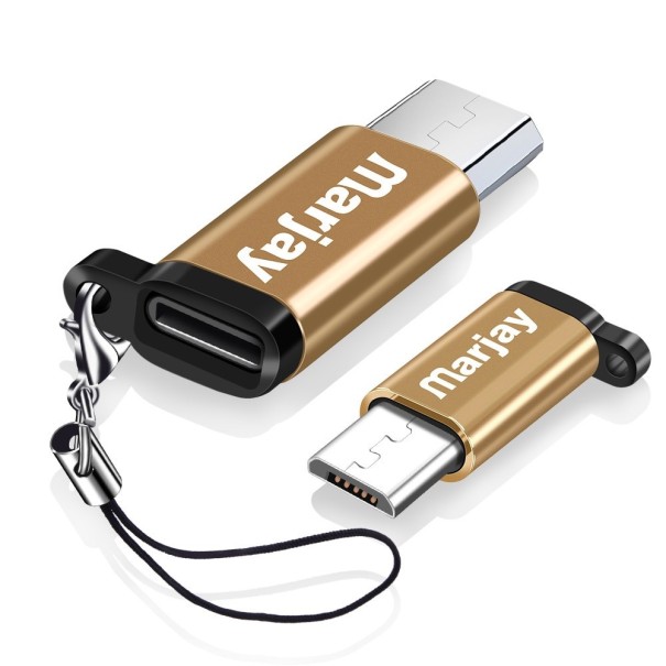 Redução Micro USB para USB-C A1284 dourado