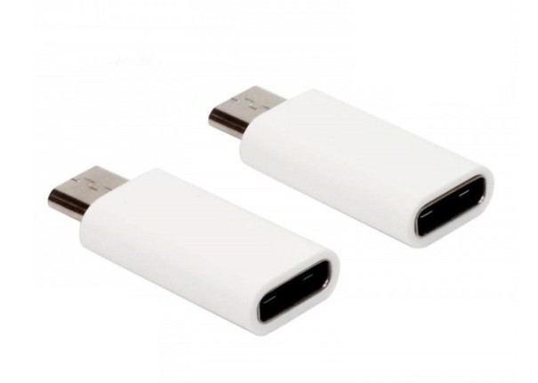 Reducere Micro USB la USB-C 2 buc A1408 alb