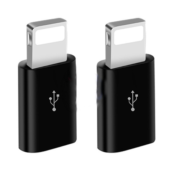 Reducere pentru Apple iPhone Lightning la Micro USB 2 buc negru