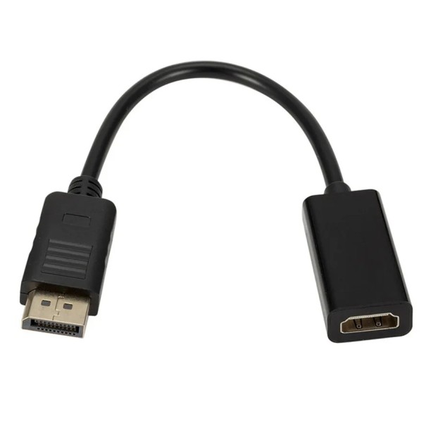 Réducteur DisplayPort mâle vers HDMI femelle 1080p 25 cm Adaptateur DP vers HDMI Convertisseur PC Ordinateur Portable Moniteur TV Plug & Play 1