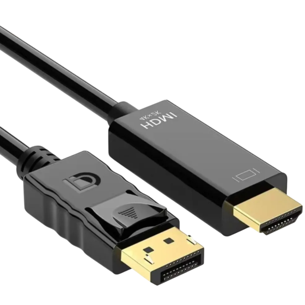 Réducteur DisplayPort mâle vers HDMI mâle 4K x 2K 1,8 m Câble DP vers HDMI Convertisseur PC Ordinateur Portable Moniteur TV Plug & Play Qualité 1