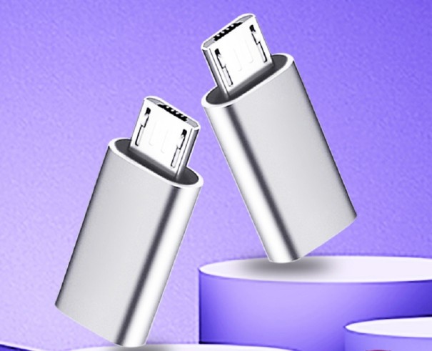 Redukce Micro USB na USB-C 2 ks stříbrná