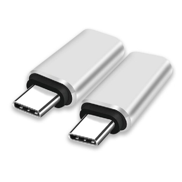 Redukce USB-C na Apple iPhone lightning 2 ks stříbrná