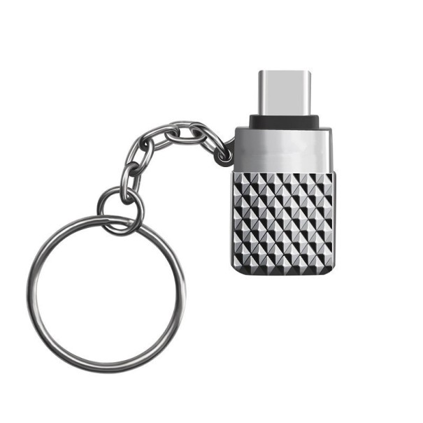 Redukce USB-C na Micro USB K107 stříbrná