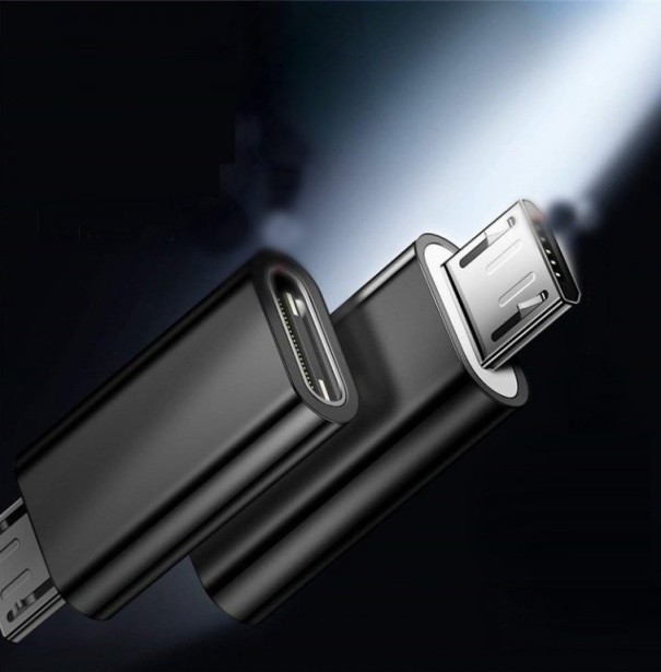 Redukcia Micro USB na USB-C 2 ks A1408 čierna