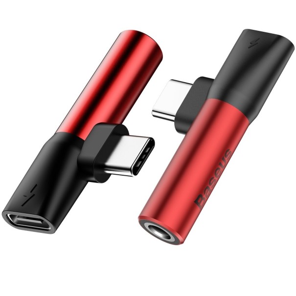 Redukcia USB-C na 3,5 mm jack / USB-C K22 červená