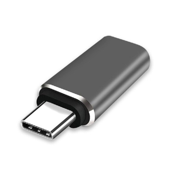 Redukcia USB-C na Apple iPhone lightning čierna