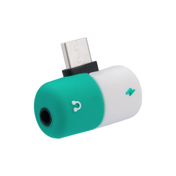 Redukcja USB-C do gniazda 3,5 mm / USB-C K91 turkusowy