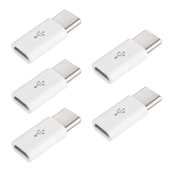 Redukcja z USB-C na Micro USB 5 szt biały