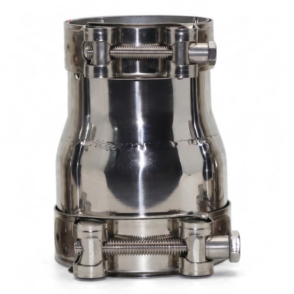 Reduzierung Auspuff 45 mm auf 54 mm Reduzieradapter Auspuffrohr Edelstahl Mit 2 Schellen Montage ohne Schweißen Universeller Anschluss 1