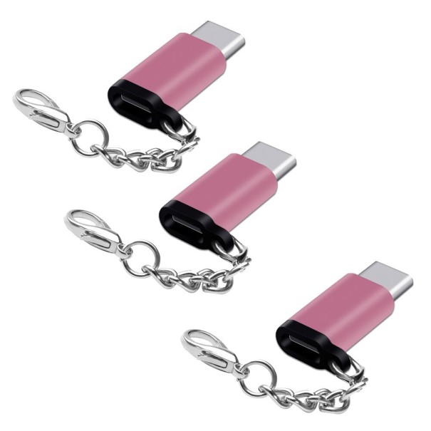 Reduzierung von Micro-USB auf USB-C, 3 Stück K54 rosa