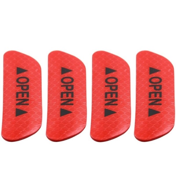 Reflecterende autostickers 4 stuks rood