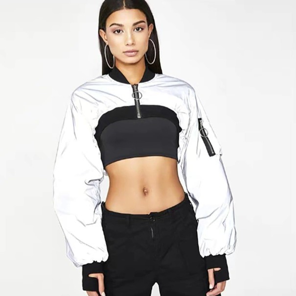 Reflecterende korte jas voor dames P2520 L