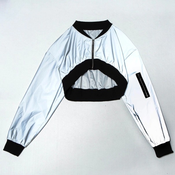 Reflecterende korte jas voor dames P2520