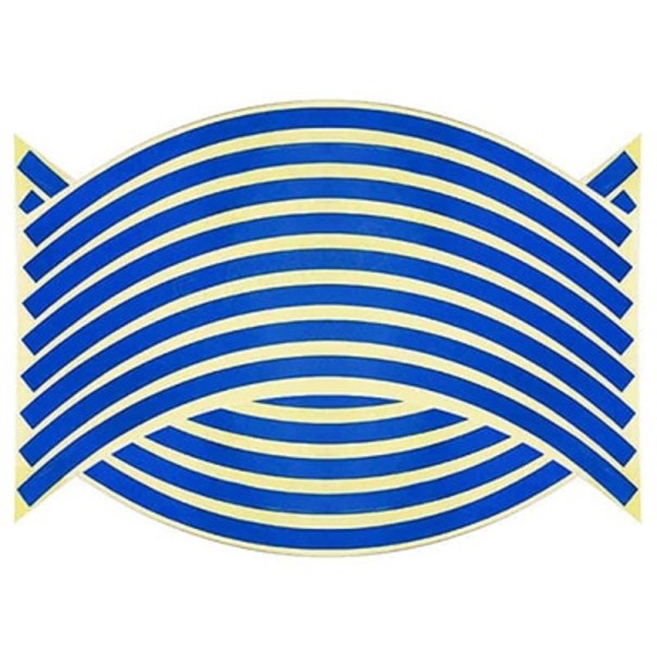 Reflecterende strips voor autowielen 16 stuks blauw