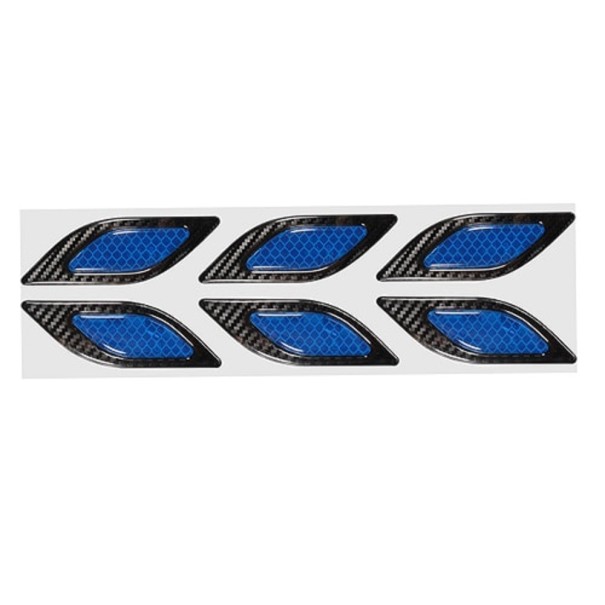 Reflective Car Sticker 6 pcs blue