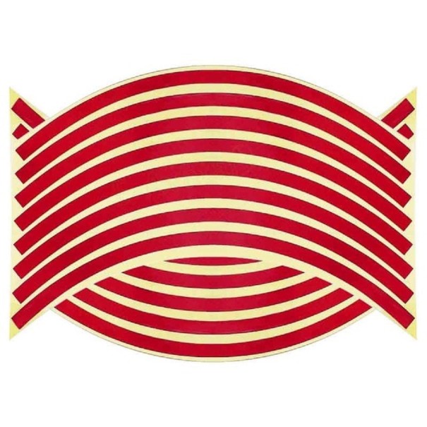 Reflective Strips for Car Wheels 16 pcs red