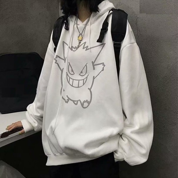 Reflekterende sweatshirt F141 hvid M