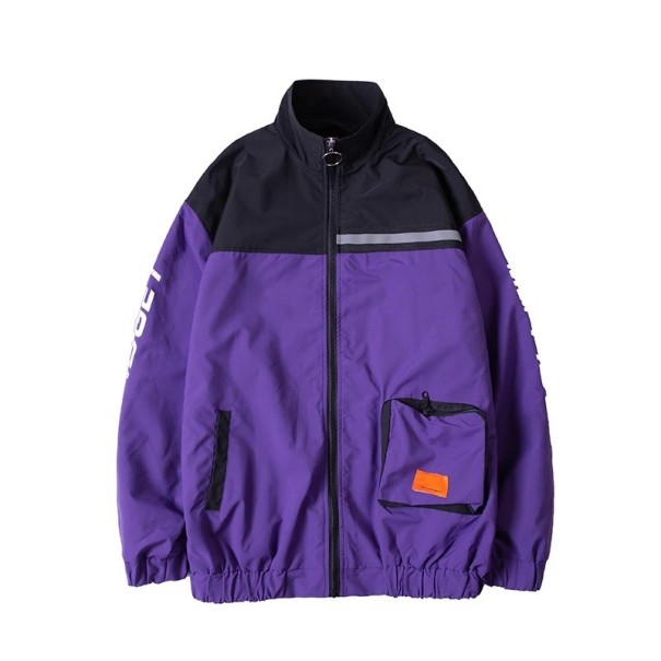 Reflektierende Herrenjacke in Lila XS