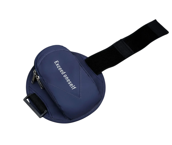 Reflexní běžecké pouzdro na ruku s voděodolným designem a nastavitelným obvodem 14–38 cm pro pohodlný běh i sport tmavě modrá