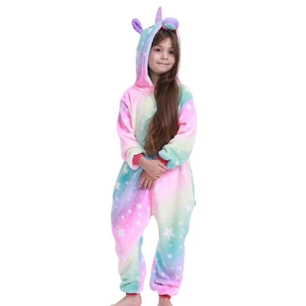 Regenbogen-Einhorn-Jumpsuit für Mädchen 3-4 Jahre 6