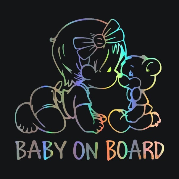 Regenboog auto sticker 2