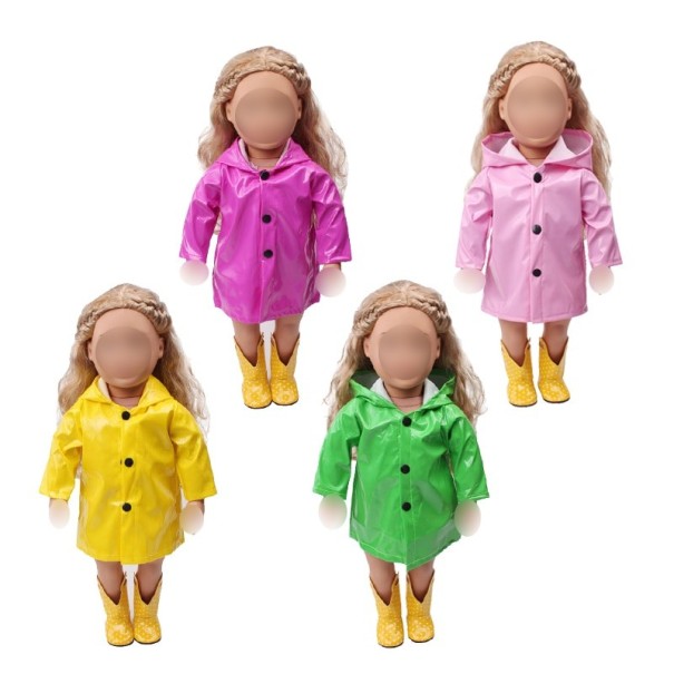 Regenjas voor een pop