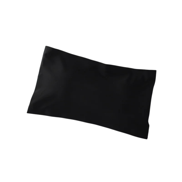 Reggiseno bandeau da donna con chiusura elastica sul retro taglia universale poliammide elastan per uso quotidiano sotto i vestiti nero
