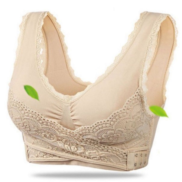 Reggiseno con chiusura laterale beige S