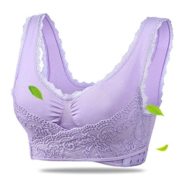 Reggiseno con chiusura laterale viola XL