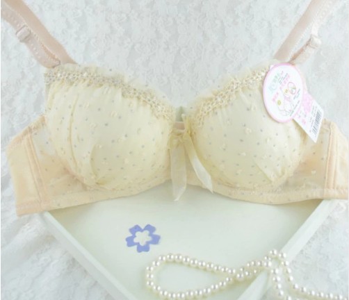 Reggiseno da donna a pois J2341 giallo 80B