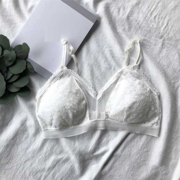 Reggiseno da donna con pizzo Miriam bianco