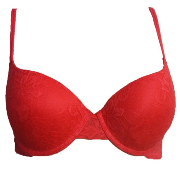 Reggiseno push up da donna J2347 rosso 85D