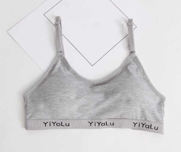 Reggiseno sportivo per ragazze grigio