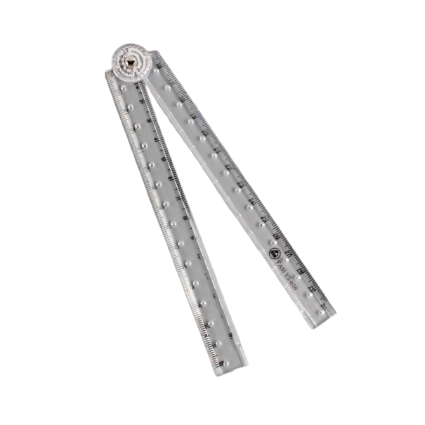 Régua dobrável transparente de 30 cm Régua prática dobrável de acrílico 1