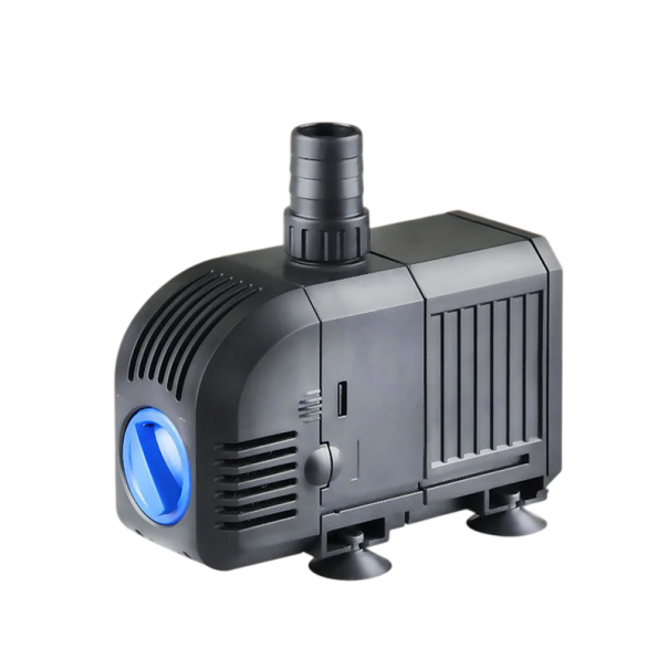 Regulierbare Tauchpumpe HJ-1500 25 W mit einem Durchfluss von 1500 l/h und einer Förderhöhe von 1,8 m in den Abmessungen 130 x 69 x 95 mm in Schwarz für Aquarien