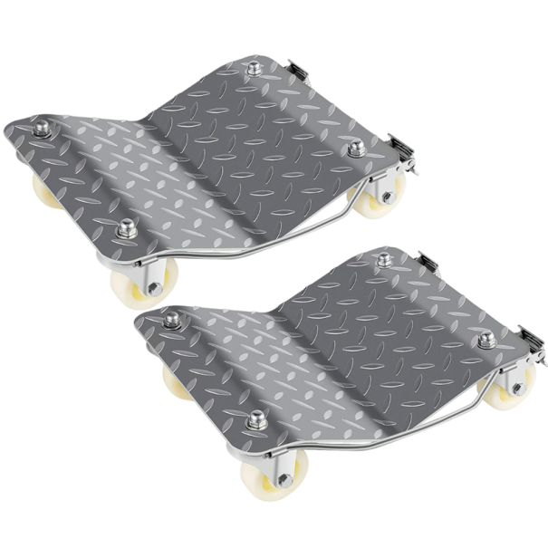 Reifenwagen 2 Stück Tragfähigkeit 500 kg pro Stück 40,6 × 30,5 × 10,2 cm Metallplattformen mit Rollen für Autos