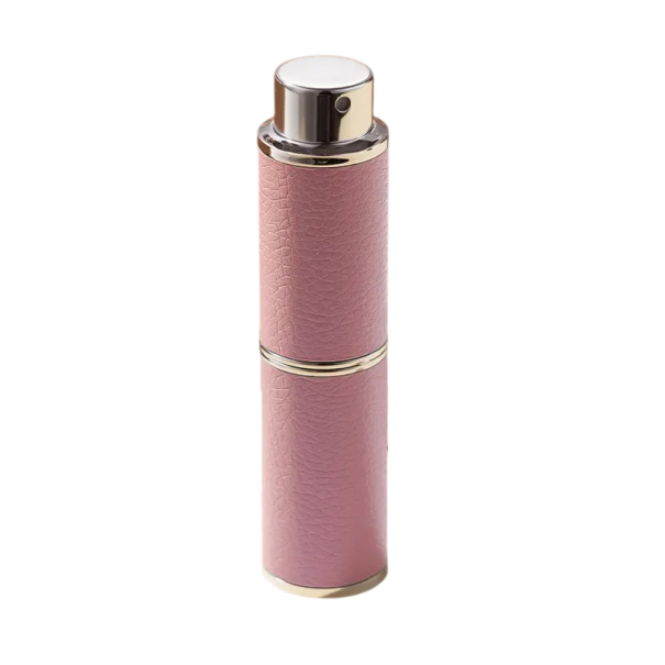 Reis glazen parfum atomizer met kunstleren hoes 8 ml navulbare spray met accessoires voor het overgieten van geuren roze