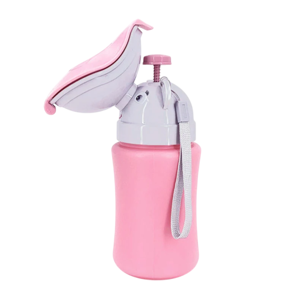Reise-Kindertoilette Urinal für Mädchen mit Auslaufschutz Urinbehälter für unterwegs Hygienehilfsmittel aus PP-Kunststoff 1
