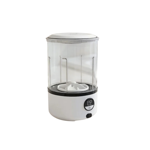 Reise Mini-Waschmaschine für Unterwäsche 2 l kabellos mit LED-Display USB-C Aufladung 15,4 x 22,9 cm 3,7 V 2000 mAh weiß für Reisen und Camping