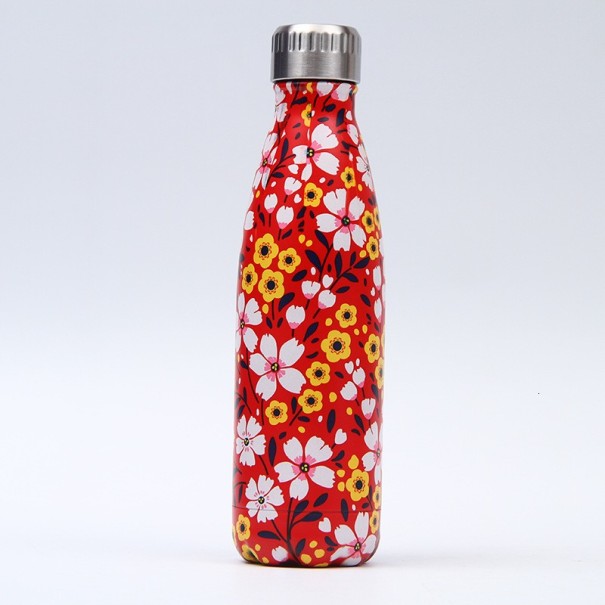 Reiseflasche aus Edelstahl mit Blumenmotiv 5