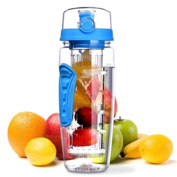 Reiseflasche mit Filter blau L