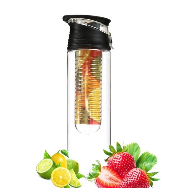 Reiseflasche mit Filter schwarz S