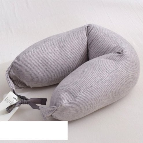 Reisekissen für den Hals in U-Form mit verstellbarem Gurt Baumwolle und Polyester Auch als Rücken- oder Fußstütze verwendbar 67 x 16,5 cm rosa