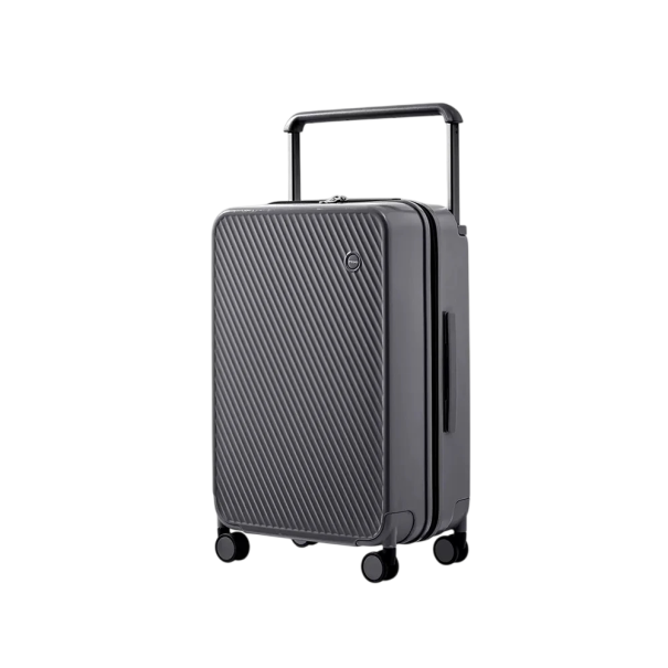 Reisekoffer 50 cm Kabinenhandgepäck Covestro PC Breite Teleskopgriff Gedämpfte Rollen Wasserabweisende Tasche schwarz