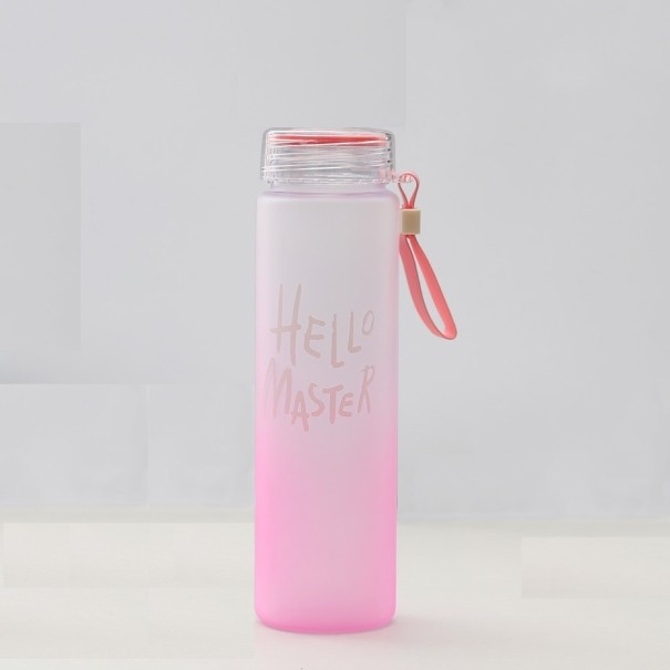 Reisfles met opschrift roze