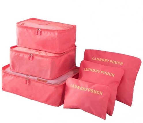 Reiskoffer organizers - 6 stuks rood