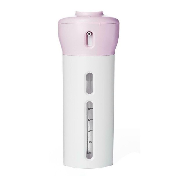 Reisset van flessen met dispenser roze